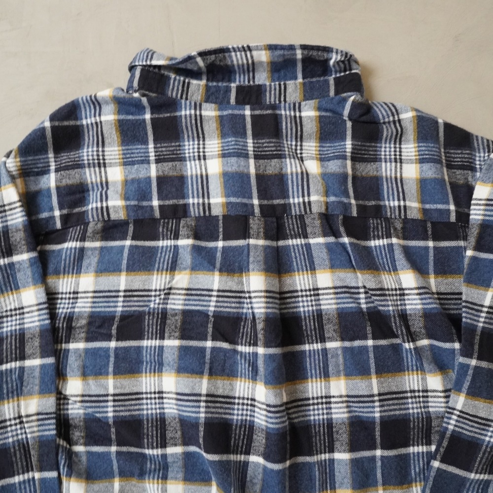 ONeill Flannel Shirt 2XL Mens Blue Plaid Classic Fit Y2K Surf Button Up Shirt - Picture 4 of 8